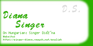 diana singer business card